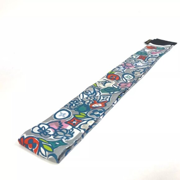 LOUIS VUITTON Monogram Bandeau LVpop Scarf silk gray - Picture 2 of 8